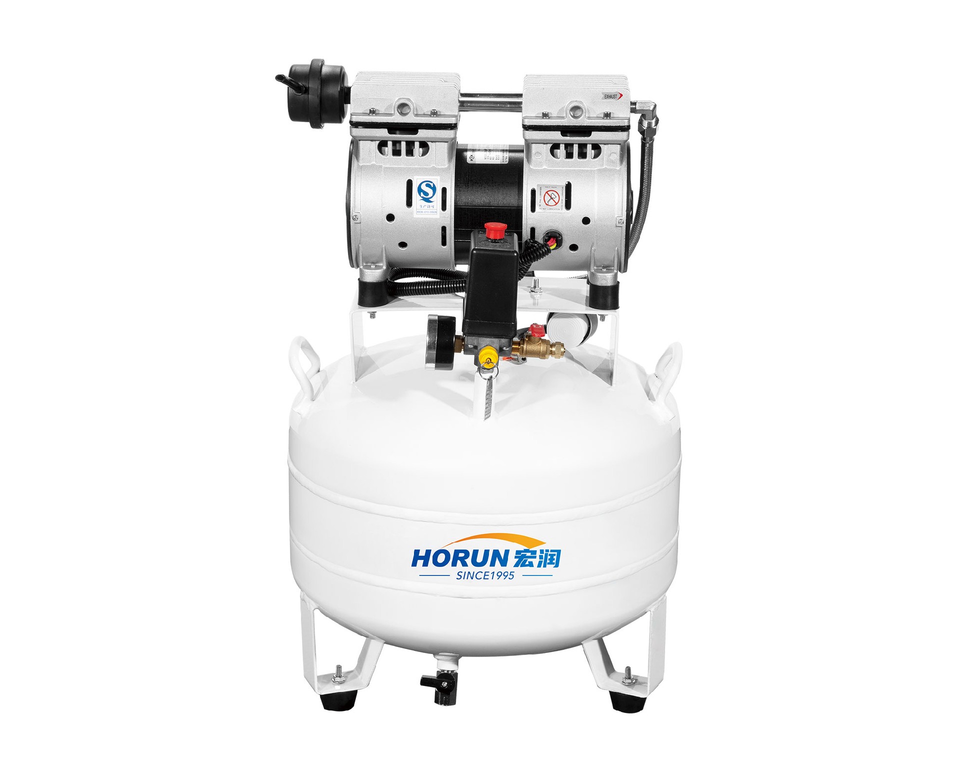 Hongrun HY-200 0.75kW 32L Horizontal Dental Compressor