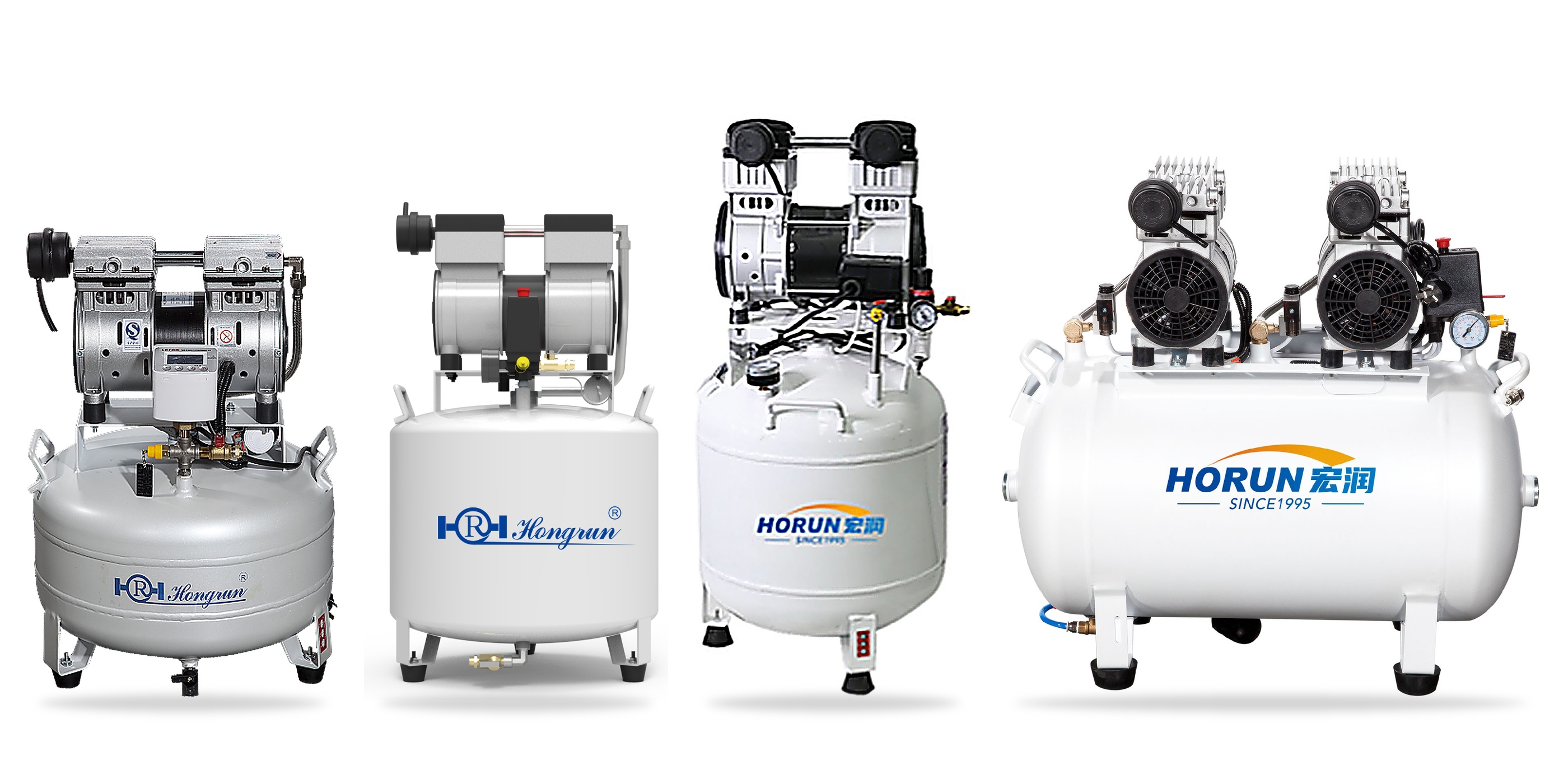Hongrun Medical Dental Oil-Free Compressor Family Matrix (HY-100, HY-200, HY-300, HYTG-300)